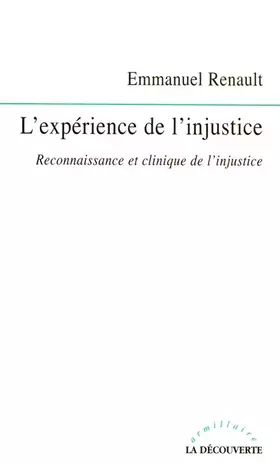 Couverture du produit · L'expérience de l'injustice