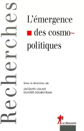 Couverture du produit · L'émergence des cosmopolitiques