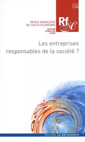 Couverture du produit · Les entreprises responsables de la société ?