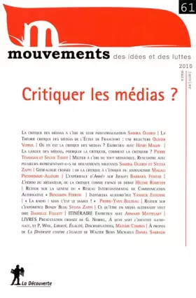 Couverture du produit · Critiquer les médias ?