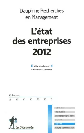 Couverture du produit · L'état des entreprises 2012