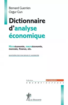 Couverture du produit · Dictionnaire d'analyse économique