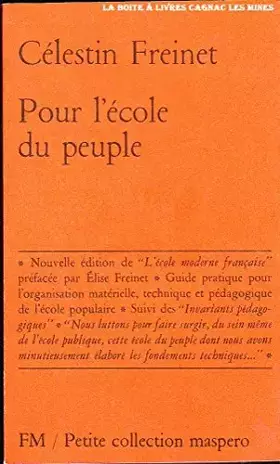Couverture du produit · Pour l'école du peuple