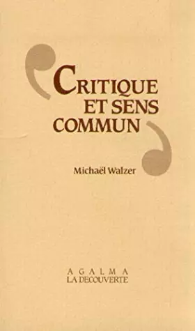 Couverture du produit · CRITIQUE ET SENS COMMUN