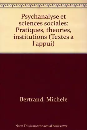 Couverture du produit · Psychanalyse et sciences sociales
