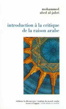 Couverture du produit · Introduction : la critique de la raison arabe