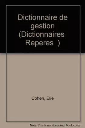 Couverture du produit · Dictionnaire de gestion