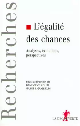 Couverture du produit · L'égalité des chances