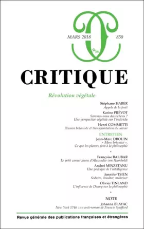 Couverture du produit · CRITIQUE 850