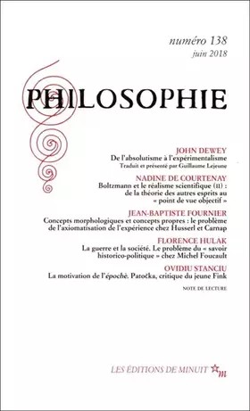 Couverture du produit · PHILOSOPHIE 138