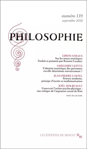 Couverture du produit · Philosophie 139