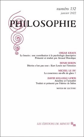 Couverture du produit · Philosophie 152