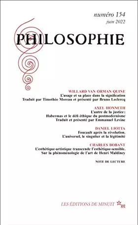 Couverture du produit · Philosophie 154