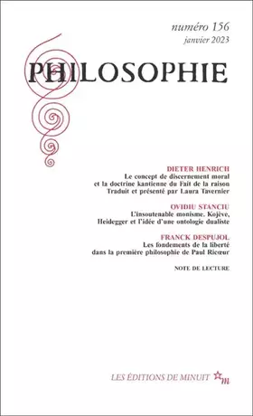 Couverture du produit · Philosophie 156