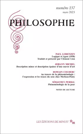 Couverture du produit · Philosophie 157
