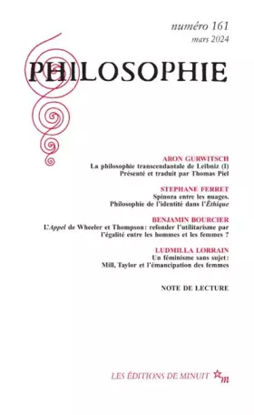 Couverture du produit · Philosophie 161