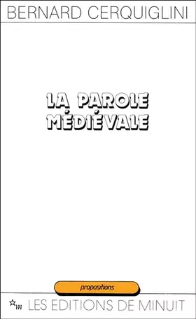 Couverture du produit · La Parole médiévale
