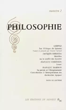 Couverture du produit · Philosophie, numéro 2