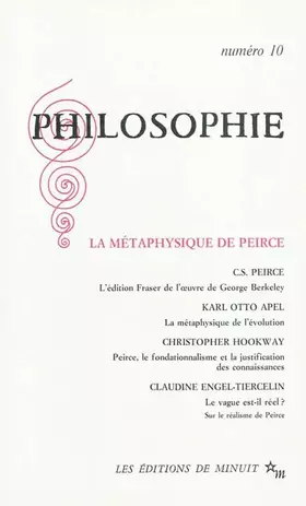 Couverture du produit · La Métaphysique de Peirce