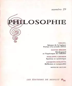 Couverture du produit · Philosophie, numéro 29
