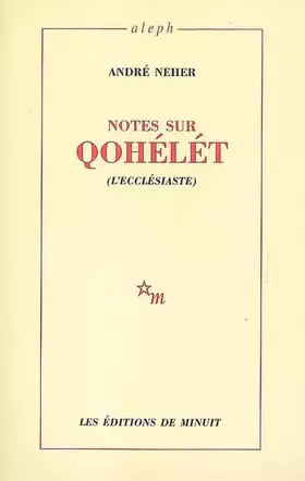 Couverture du produit · Notes sur Qohelet : L'ecclésiaste