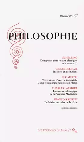 Couverture du produit · Philosophie, numéro 65
