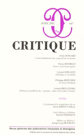 Couverture du produit · Critique nø647