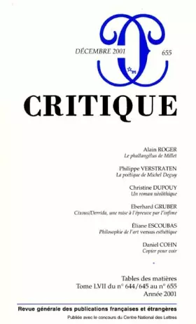 Couverture du produit · Critique, numéro 655