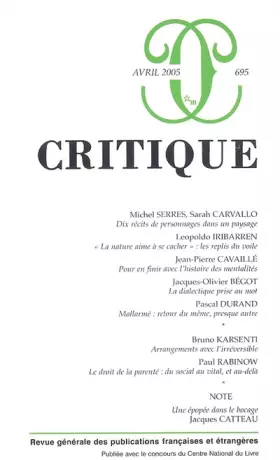 Couverture du produit · Critique, numéro 695