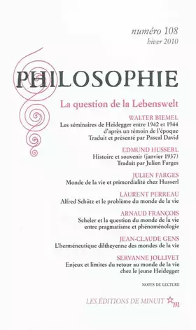 Couverture du produit · Philosophie 108