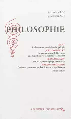 Couverture du produit · Philosophie 117