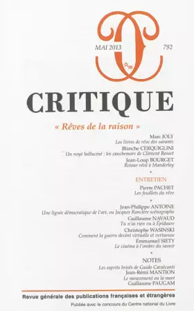 Couverture du produit · Revue critique 792