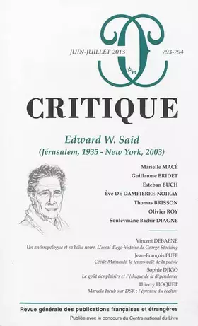 Couverture du produit · Revue critique 793-794