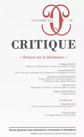 Couverture du produit · Revue critique 798