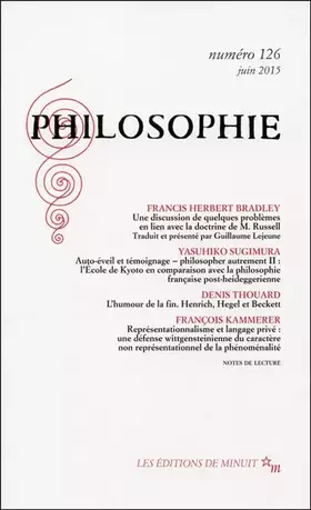 Couverture du produit · Philosophie 126