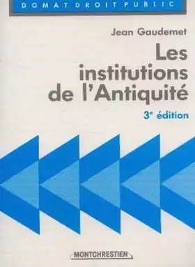 Couverture du produit · Institutions de l'antiquite