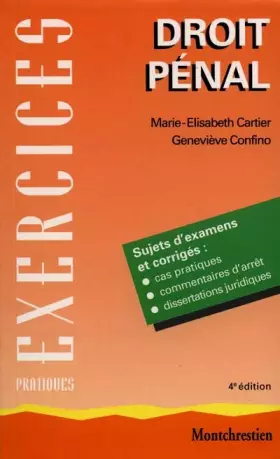 Couverture du produit · Droit pénal, 4e édition