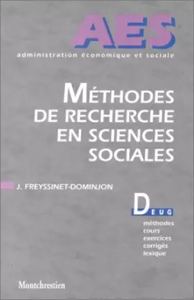 Couverture du produit · Méthodes de recherche en sciences sociales