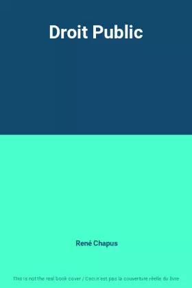 Couverture du produit · Droit Public