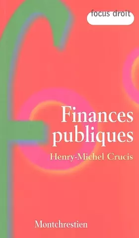 Couverture du produit · Finances publiques