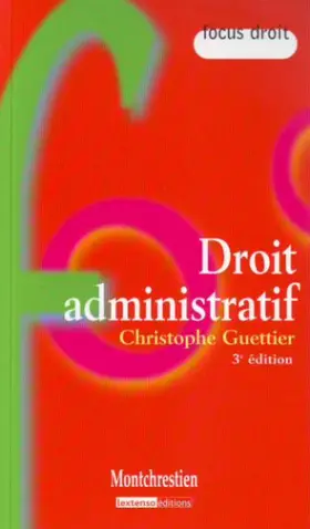 Couverture du produit · Droit administratif