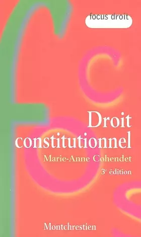 Couverture du produit · Droit constitutionnel