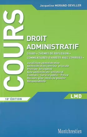 Couverture du produit · Cours de droit administratif