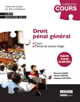 Couverture du produit · Droit pénal général