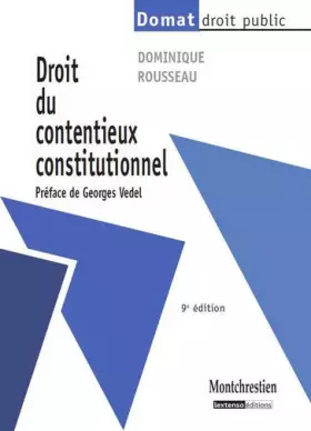 Couverture du produit · Droit du contentieux constitutionnel