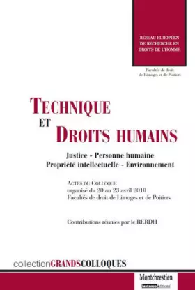 Couverture du produit · Les Technique et droits humains