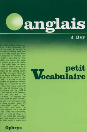 Couverture du produit · Petit vocabulaire anglais