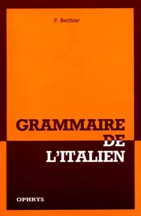 Couverture du produit · Grammaire de l'italien