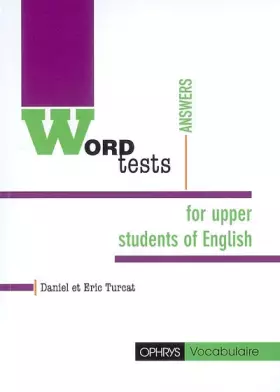 Couverture du produit · Word tests. For upper intermediate students of English