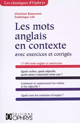 Couverture du produit · Mots anglais en contexte